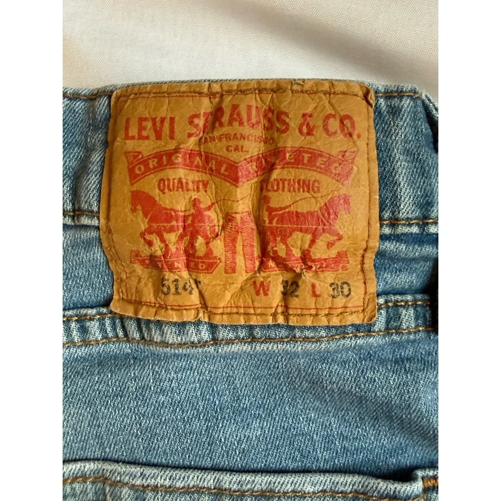Levi's 514 Jeans Mens 32x30 (Measures 30x29) Light Wash Straight Fit Denim